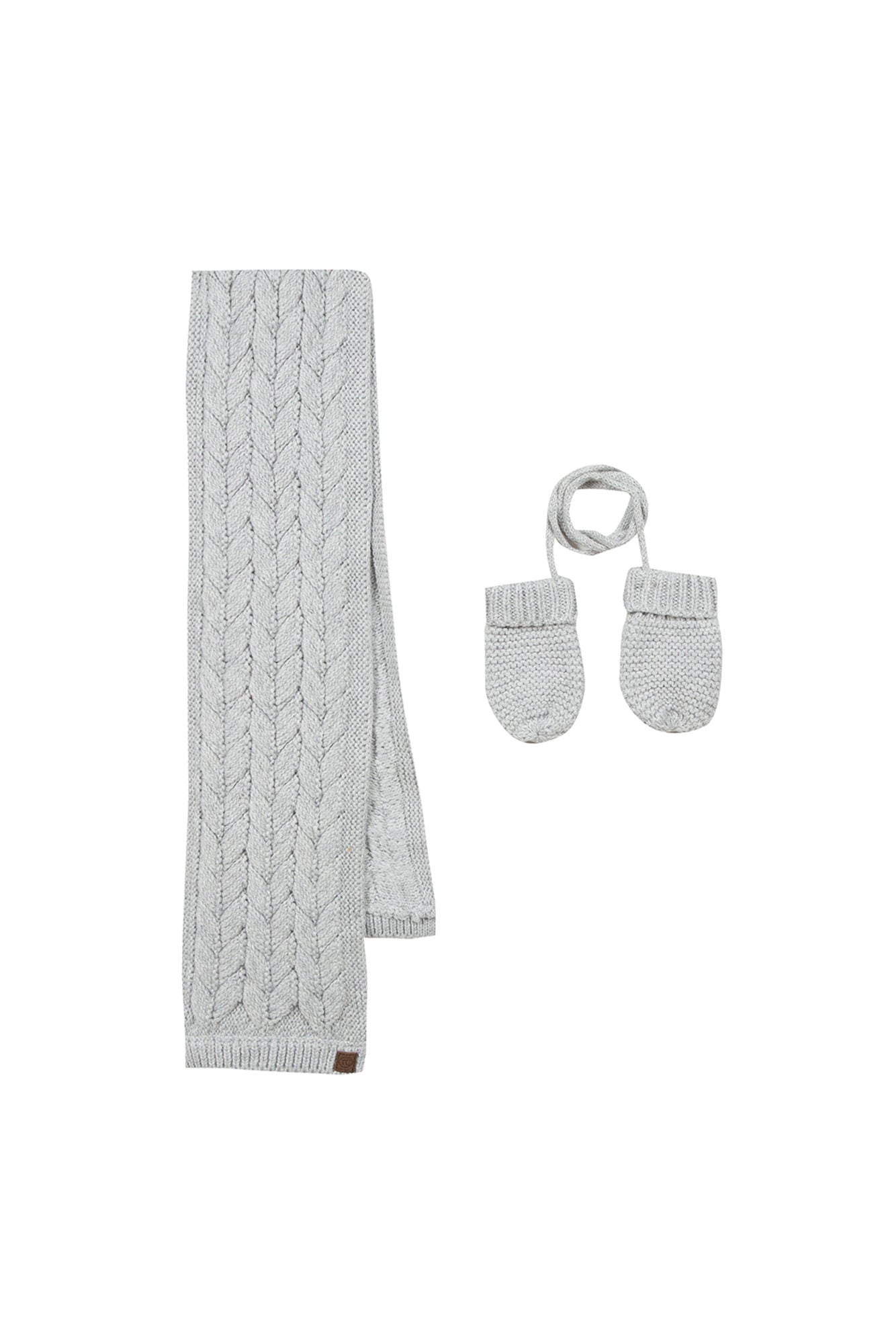 Moufles tricot bébé unisexe gris 0-2 ans