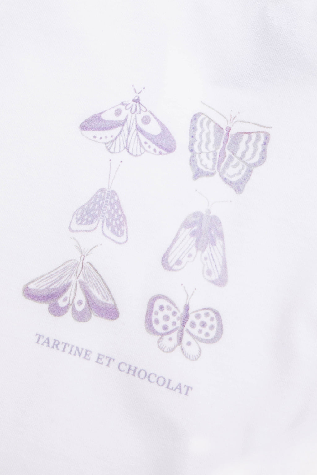 Camiseta - Lilas Ilustración mariposas