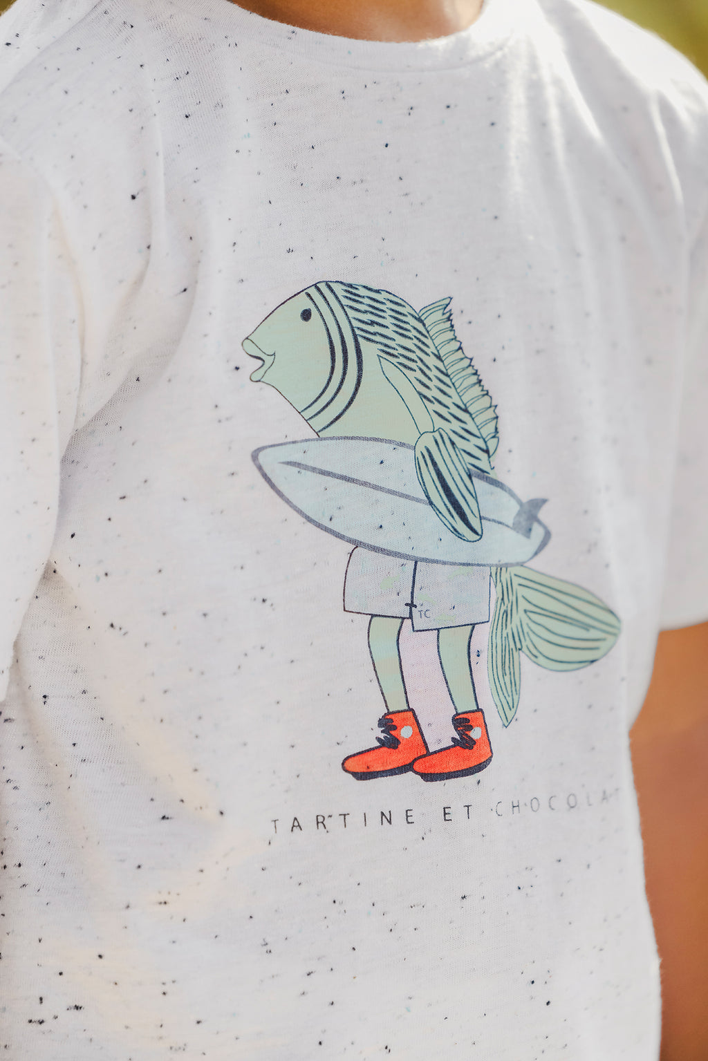 T -Shirt - Aqua Illustration Surferfisch