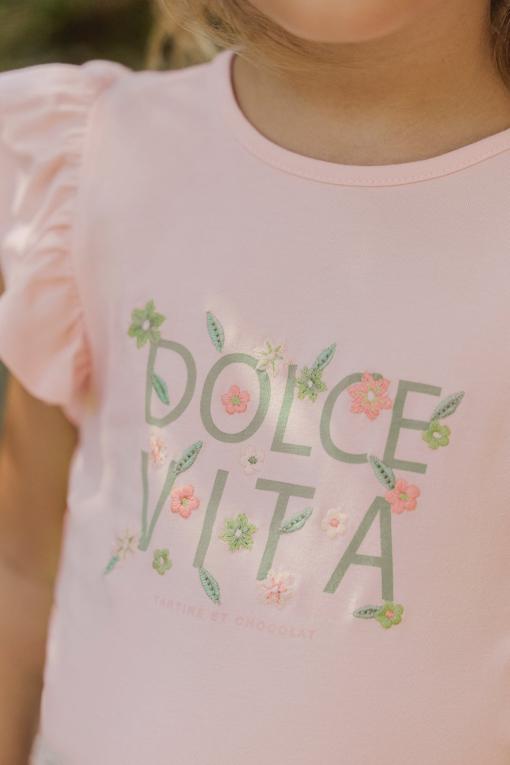 T -Shirt - Rosa uralt Illustration Dolce Vita