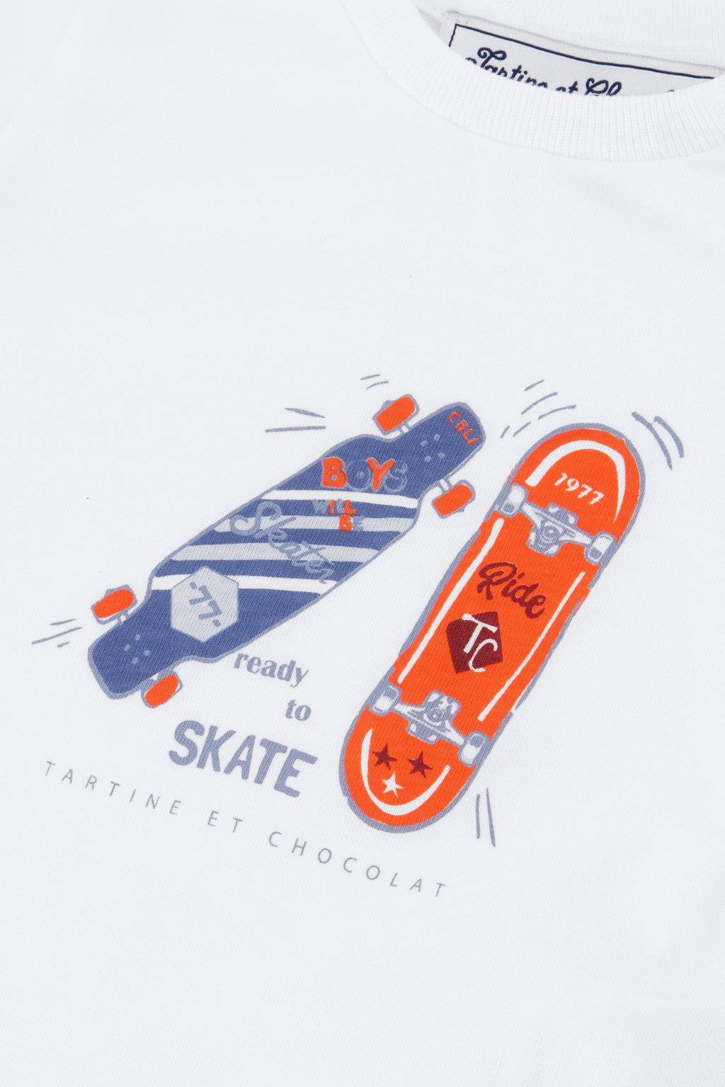 T-shirt - Spicy orange illustration skate