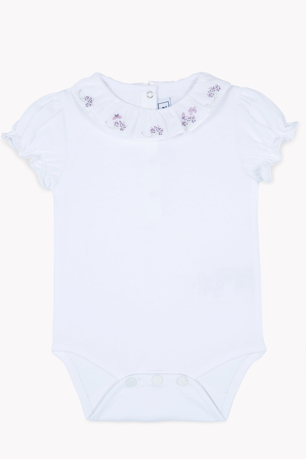 Body - Blanc broderie lilas