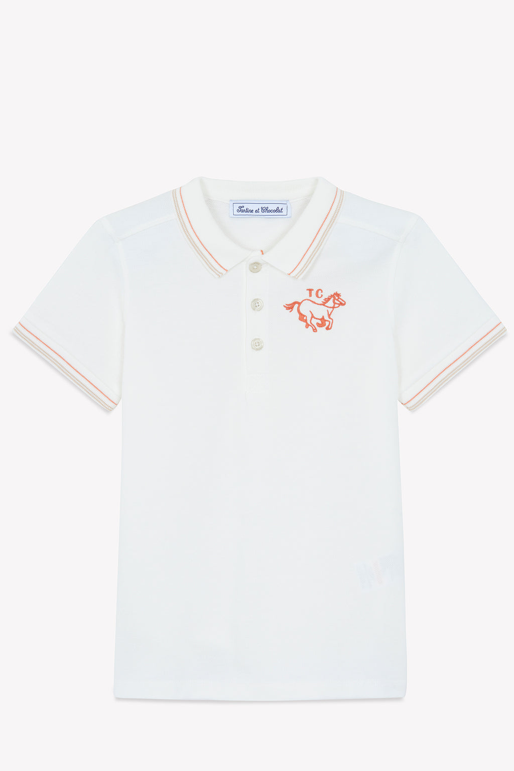 Polo - Orange maille piquée