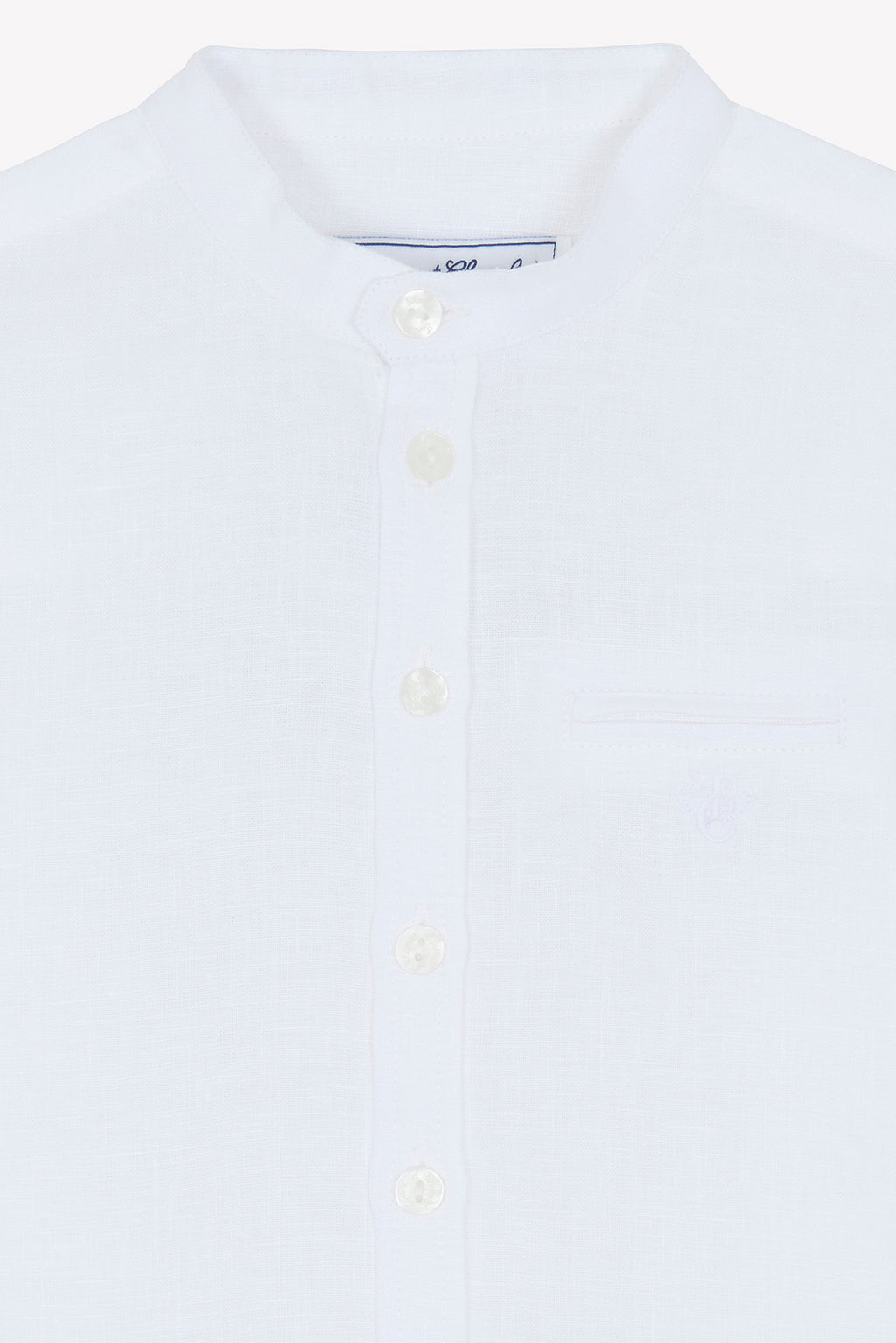 Chemise - Blanc lin col mao