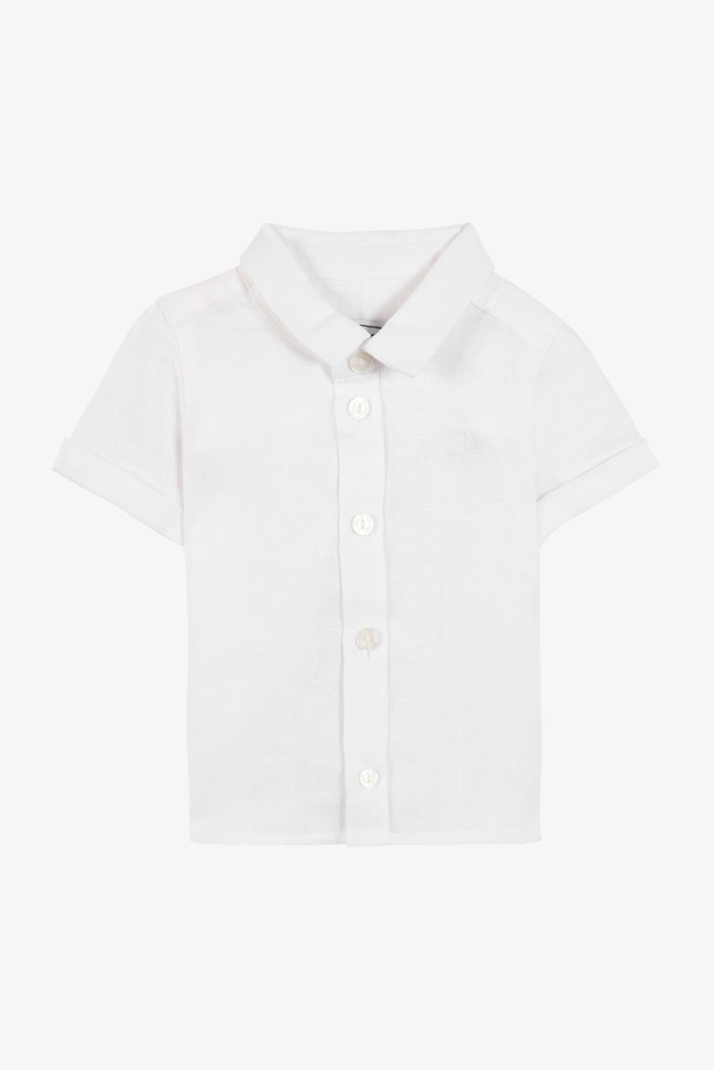 Chemise - Blanc lin manches courtes