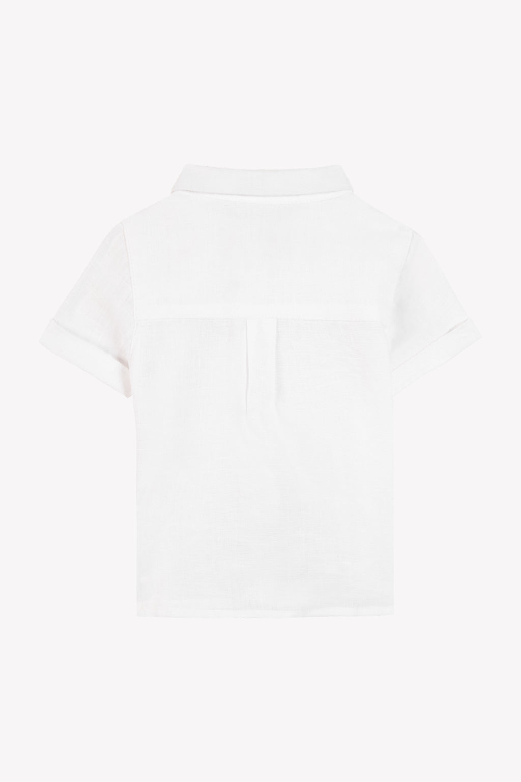 Chemise - Blanc lin manches courtes