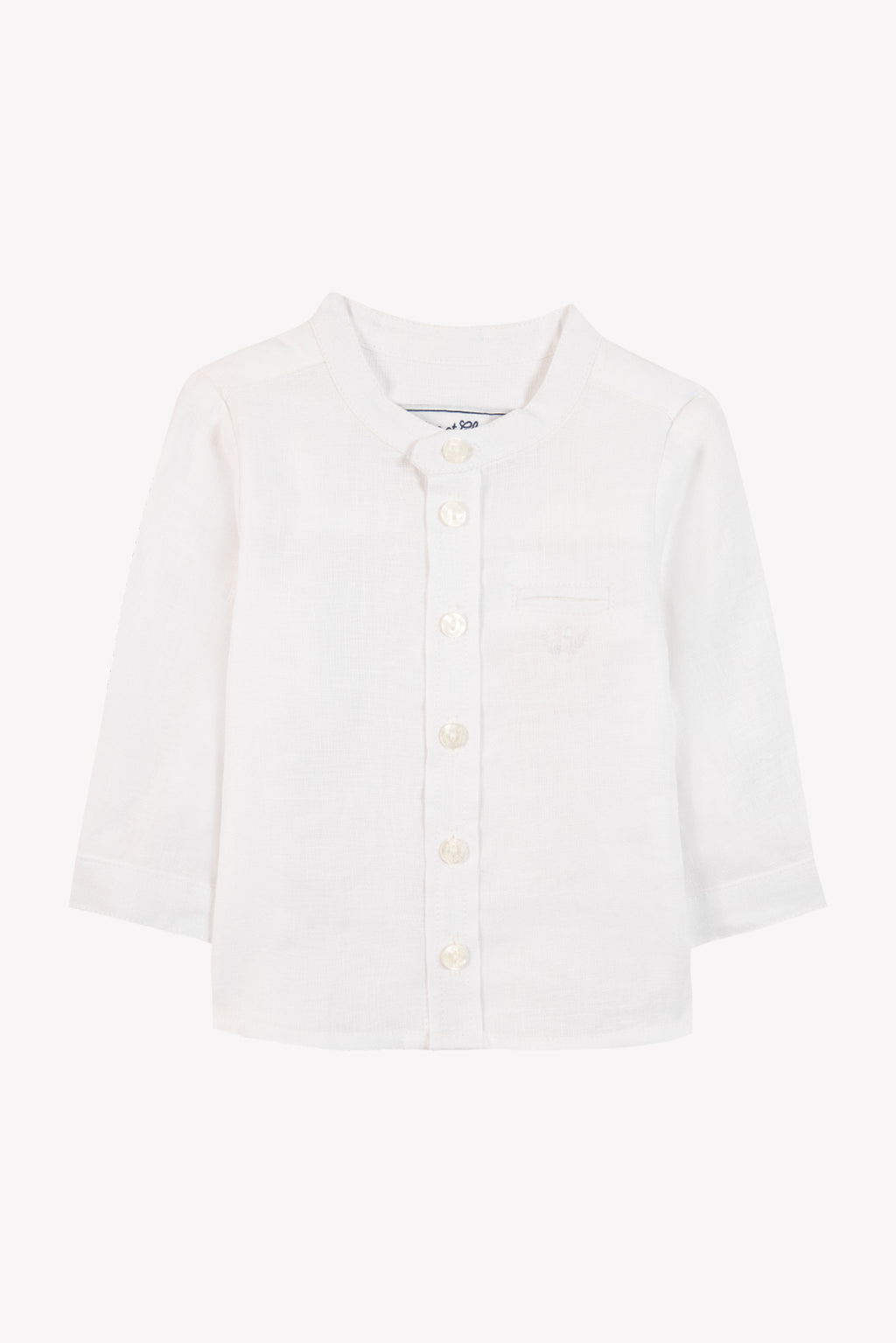 Camicia - Bianco biancheria Colletto alla coreana