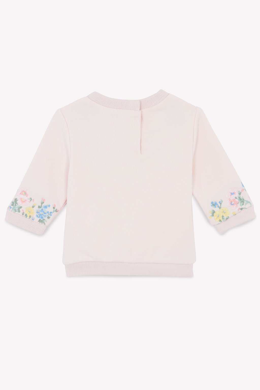 Sweatshirt - Blassrosa Stickerei blumig