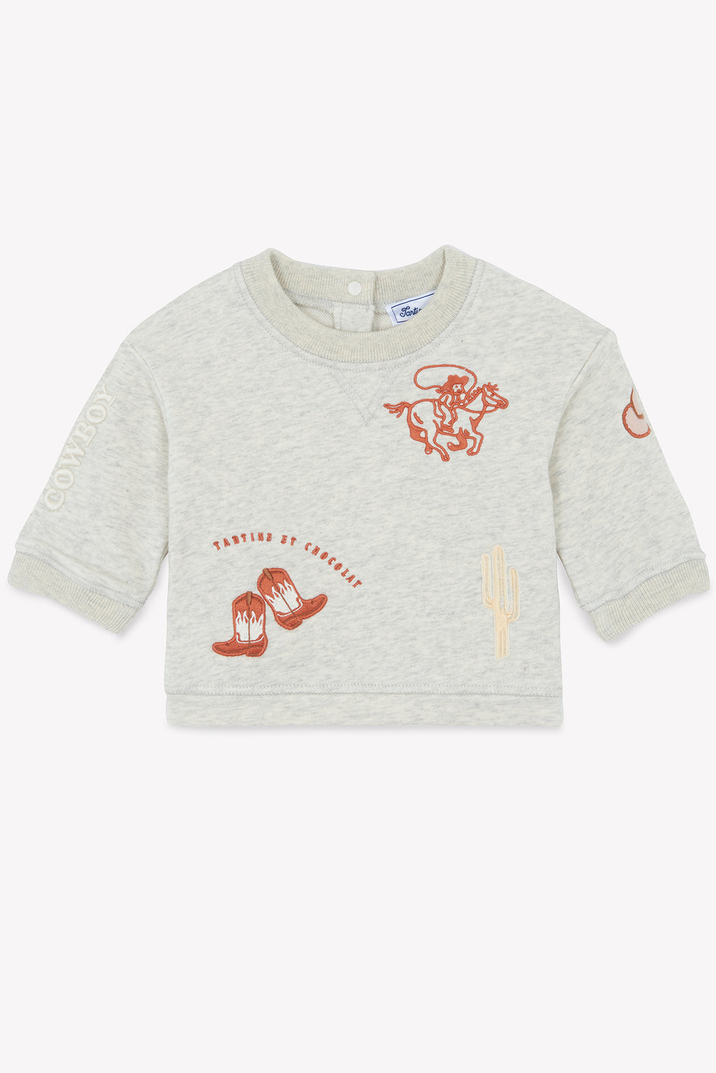 Sweatshirt - Grey China Illustration cowboy