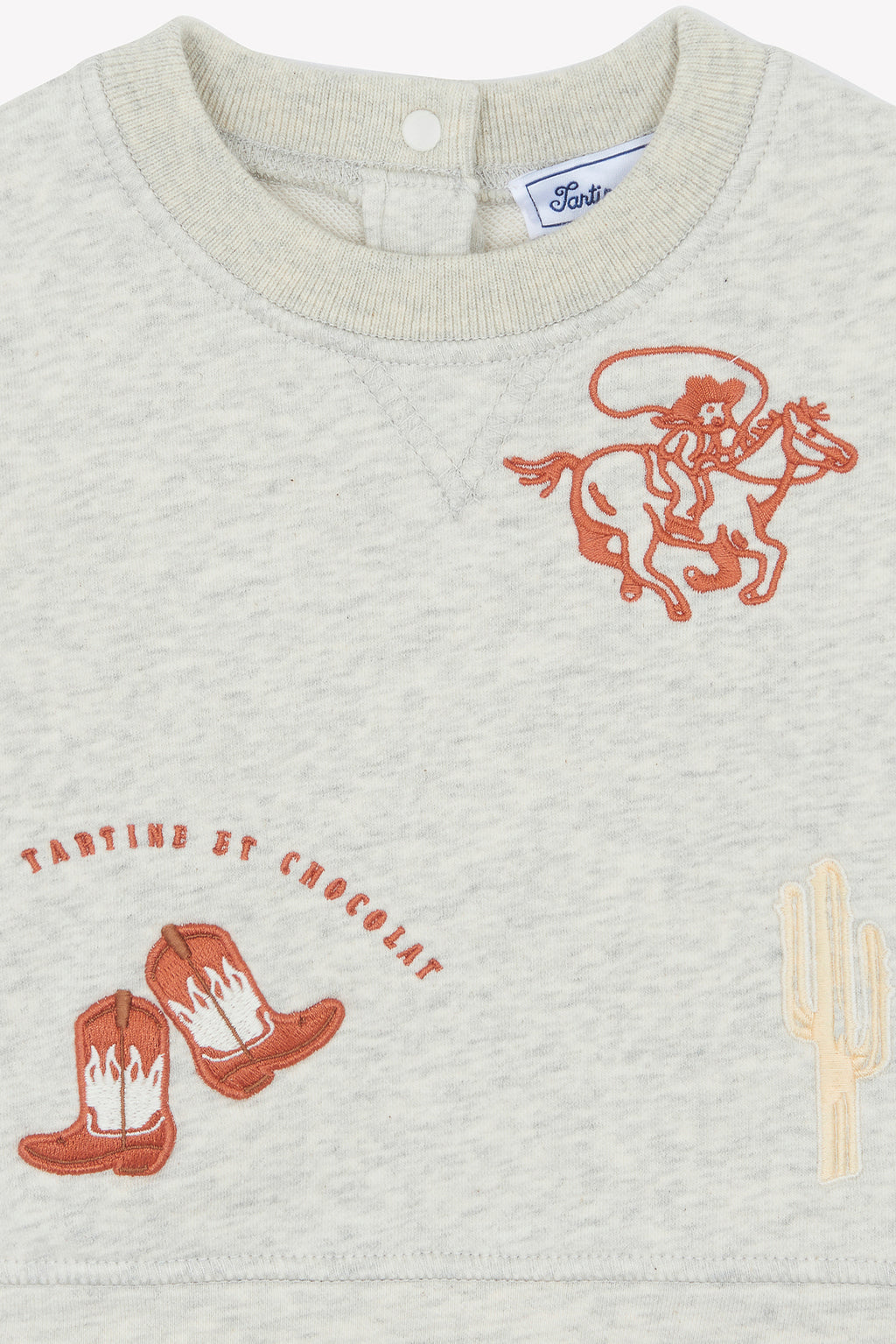 Sweatshirt - Grey China Illustration cowboy