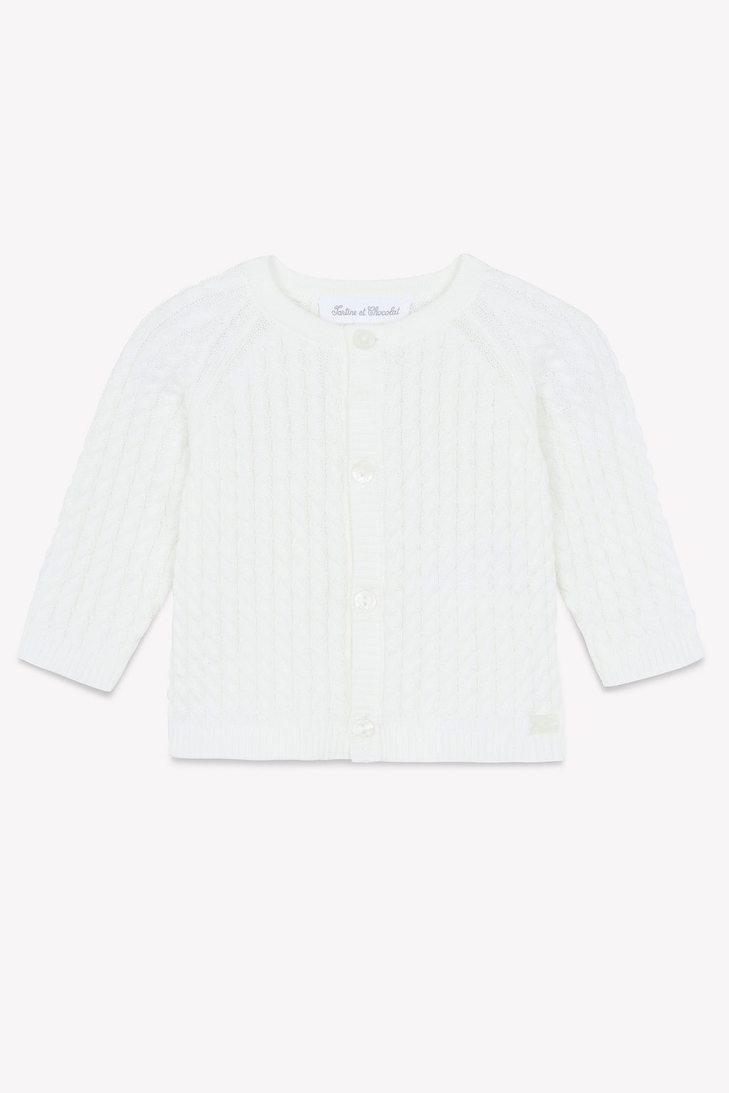 Cardigan - ecru Knitwear Cablee