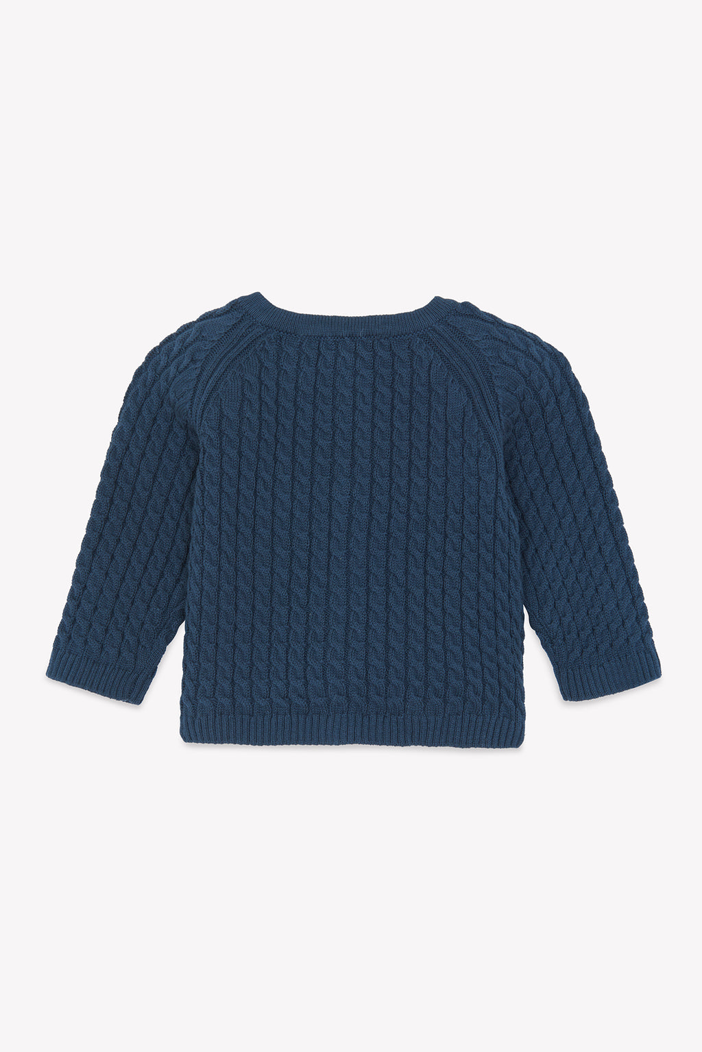 Cardigan - Navy washed Knitwear Cablee