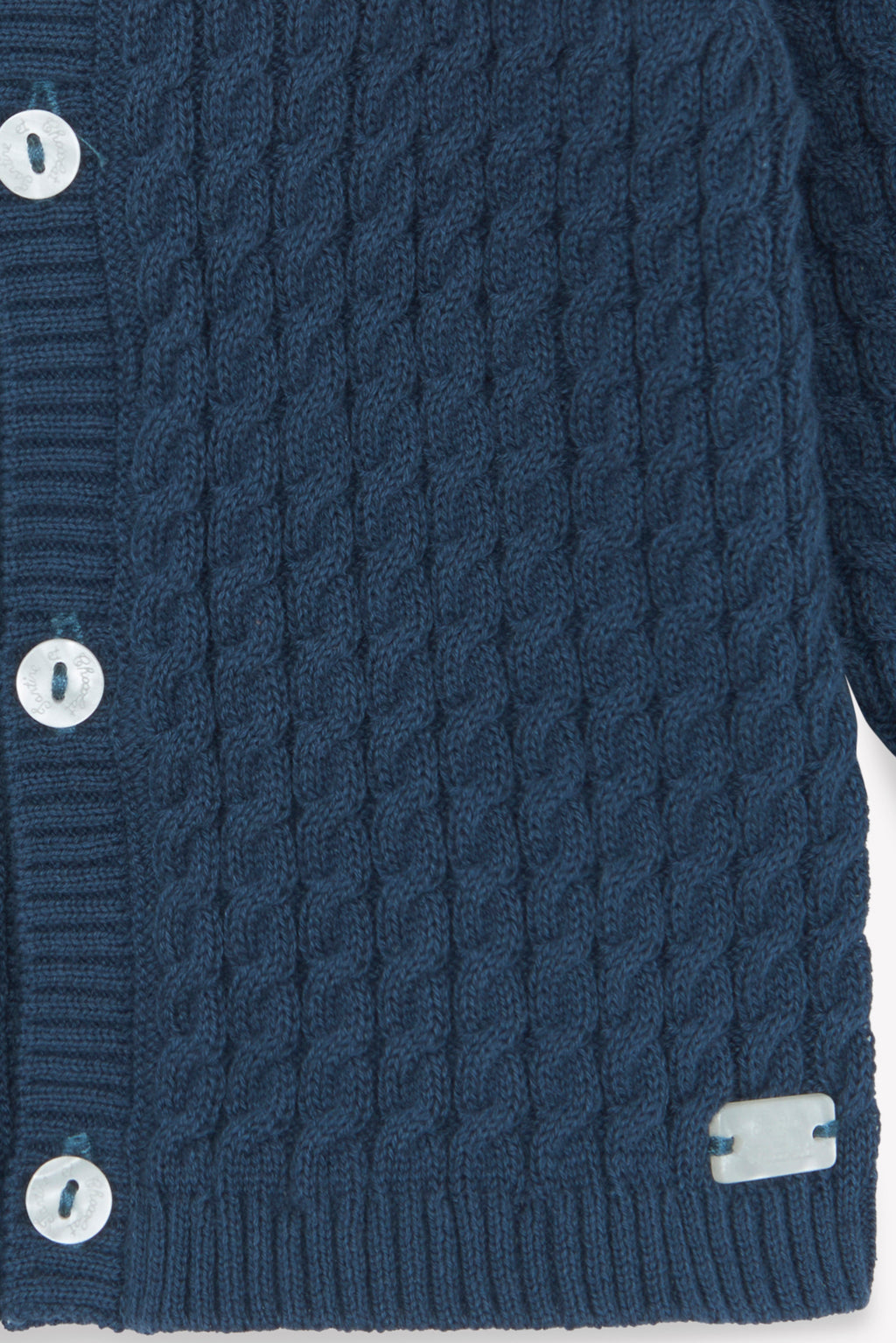 Cardigan - Navy washed Knitwear Cablee