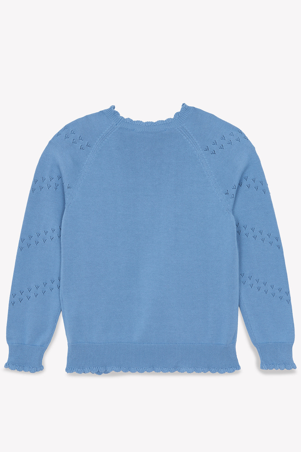 Sweater - Blue chambray Embrodery flowery