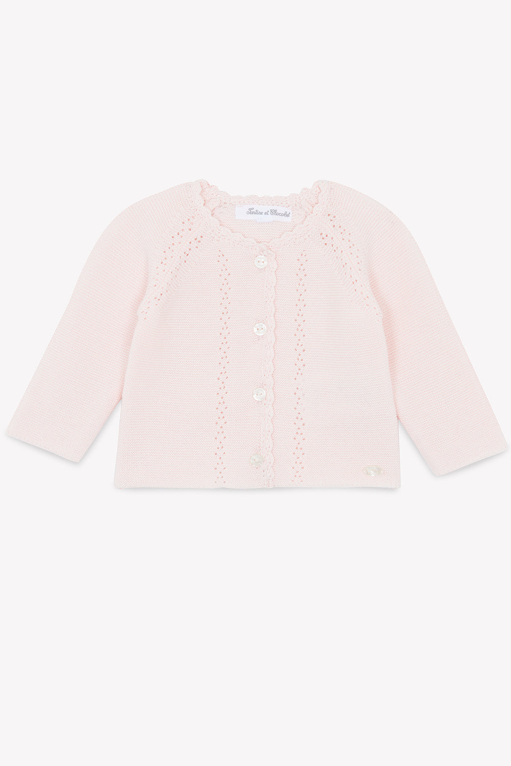 Cardigan - Pale pink Knitwear openwork