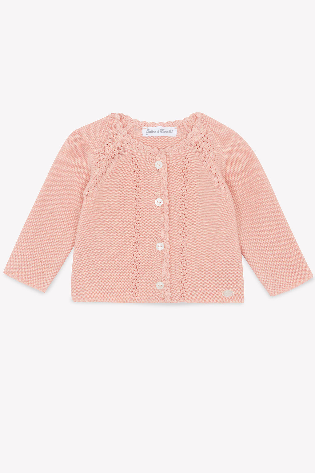 Cardigan - Salmon Knitwear openwork