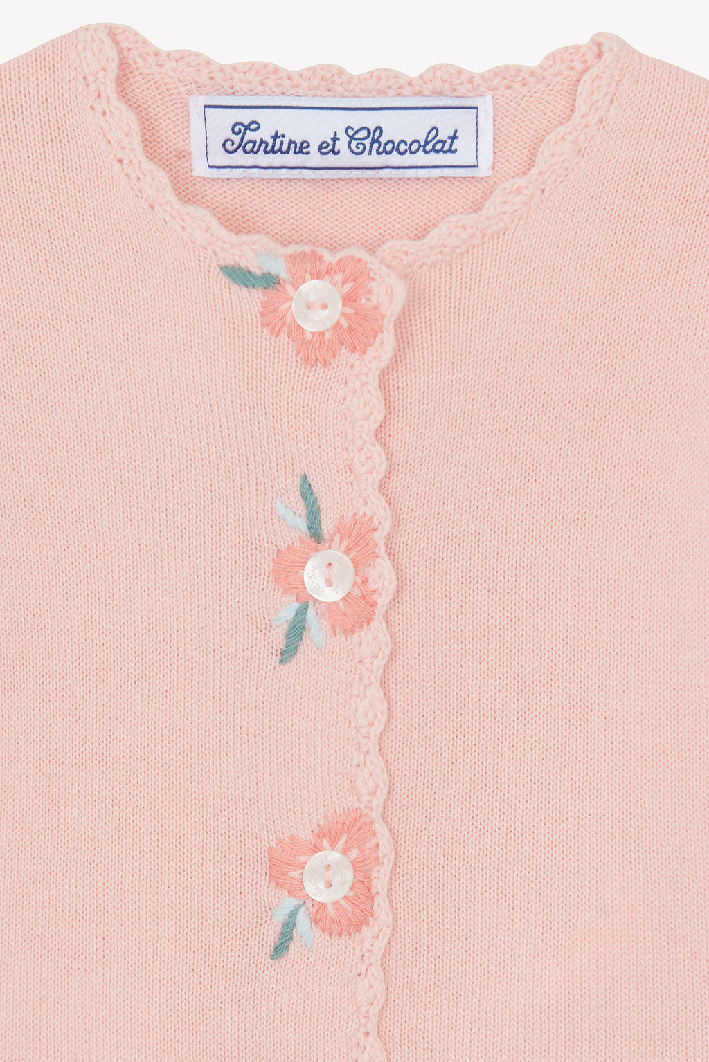 Cardigan - peony Embrodery flowery