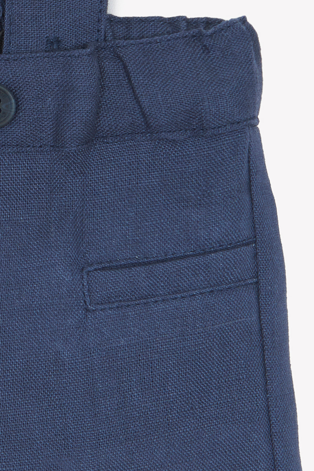 Trousers - Navy Linen Braces