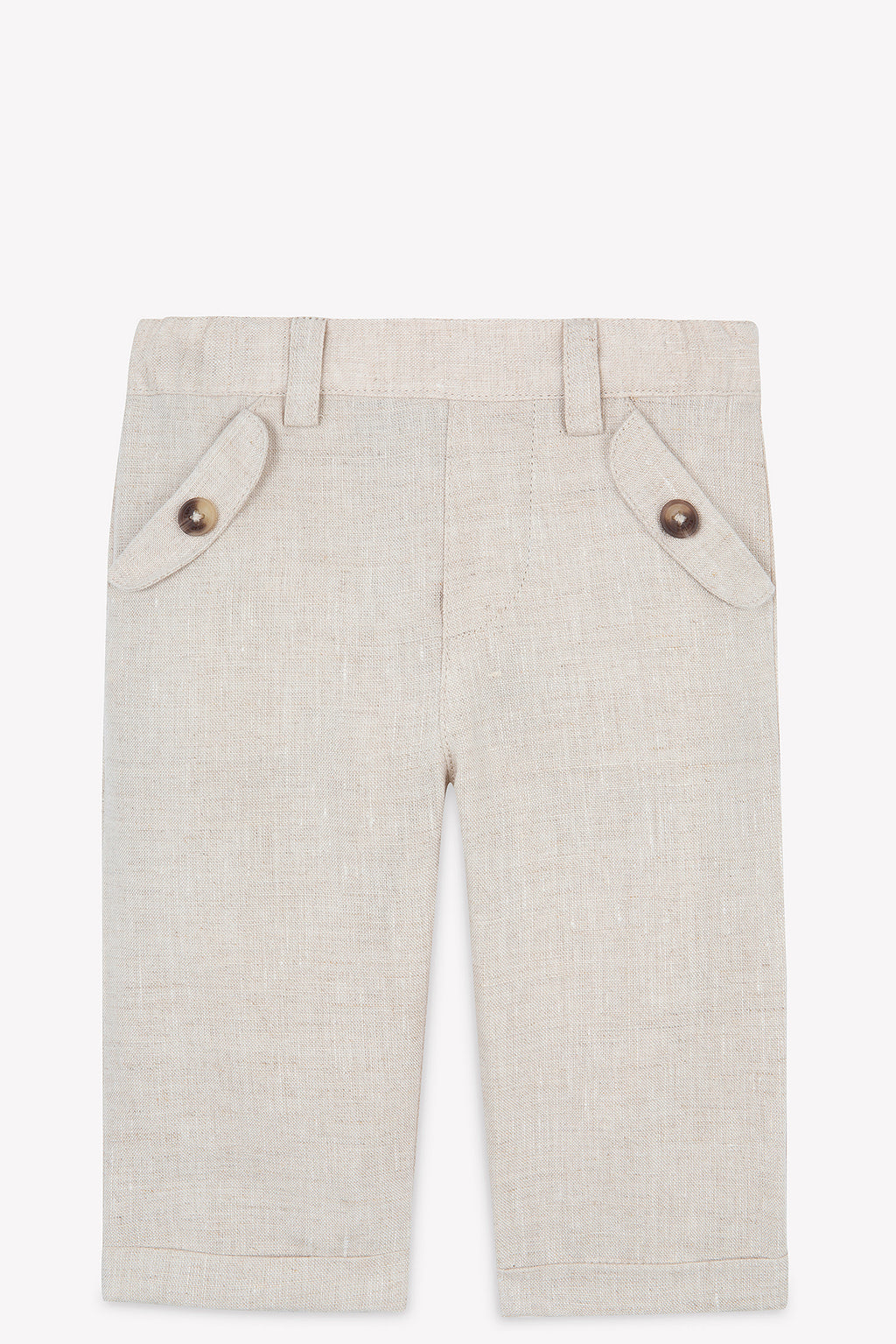 Pantalon - Beige chiné lin