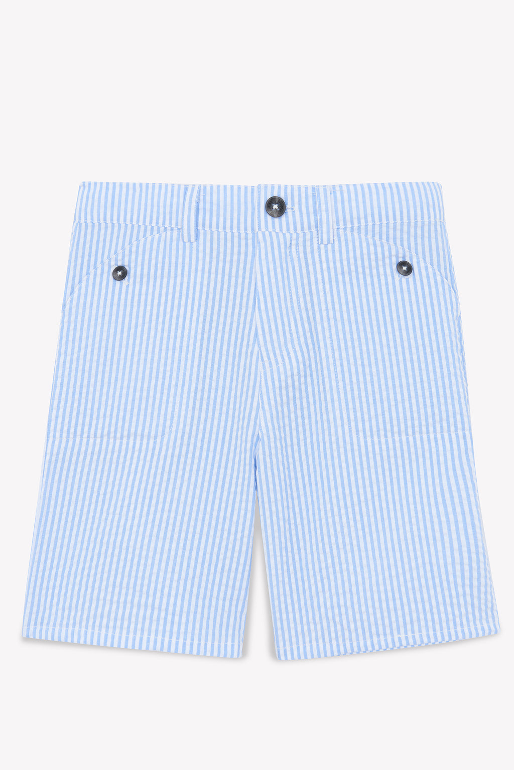 Short - Bleu grisé rayures