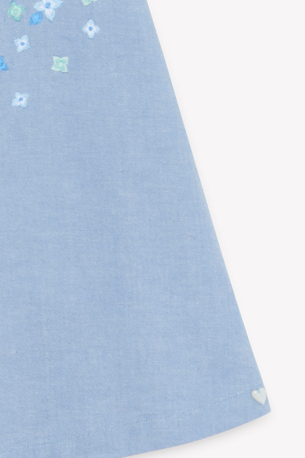 Vestito - Blu Chambray Ricamo fiorito