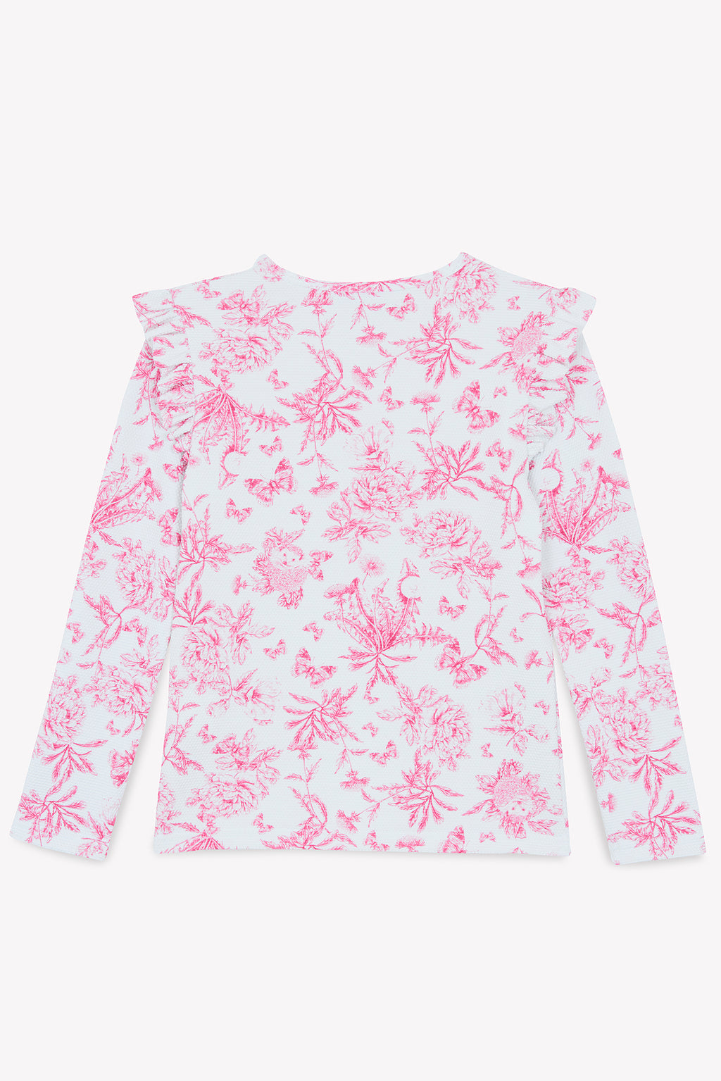 Bath T -Shirt - Rosa vivace Stampaispirazione Toile de Jouy