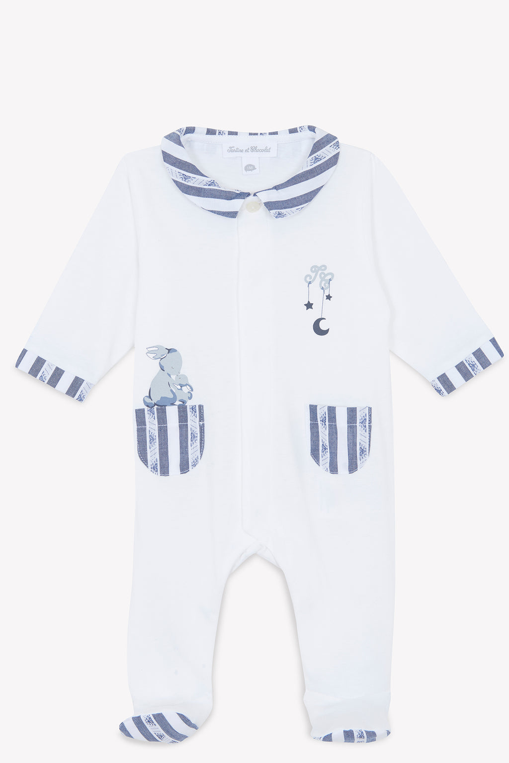 Pyjama - Garda Marineblau Illustration Kaninchen