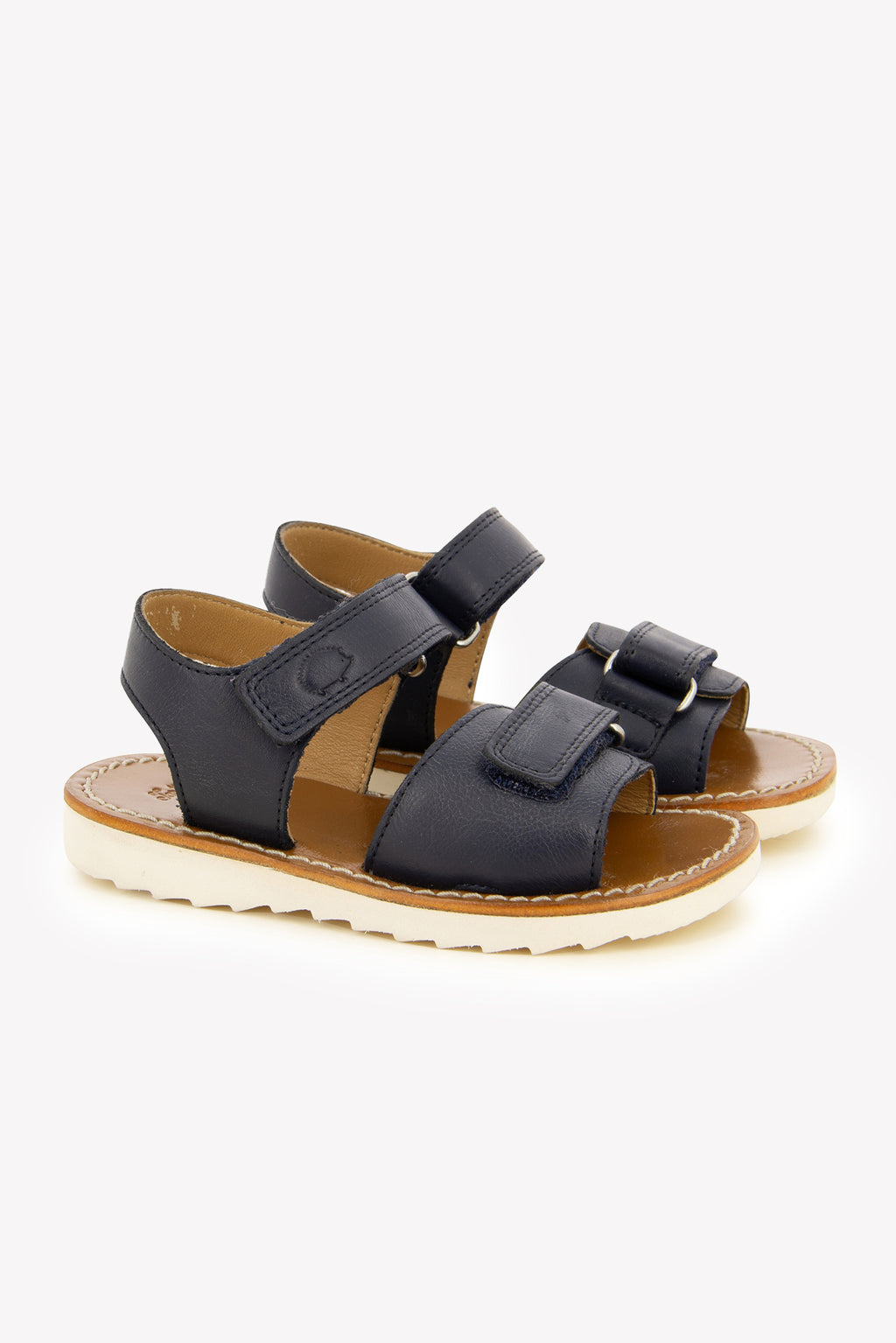 Sandales - Cuir bleu navy