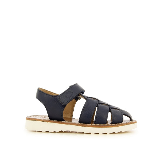 Sandalen - gevlochten leer Blauw marine