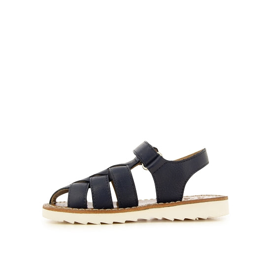 Sandalen - gevlochten leer Blauw marine