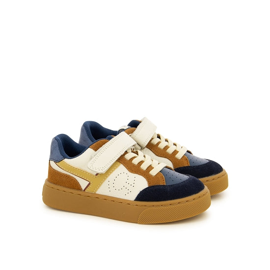 Sneakers - leer Blauw marine