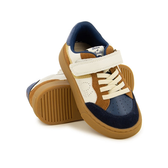 Sneakers - leer Blauw marine