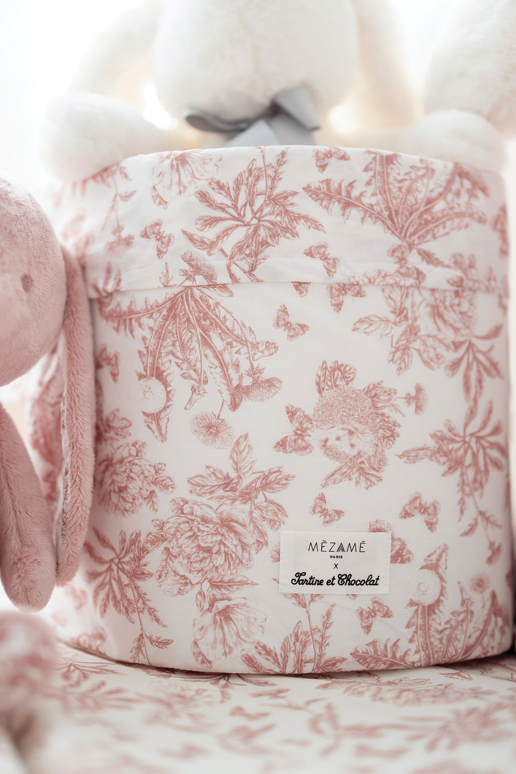 Pequeño Canasta toile de jouy Rosa - Mèzamé incógnita Tartine et Chocolat