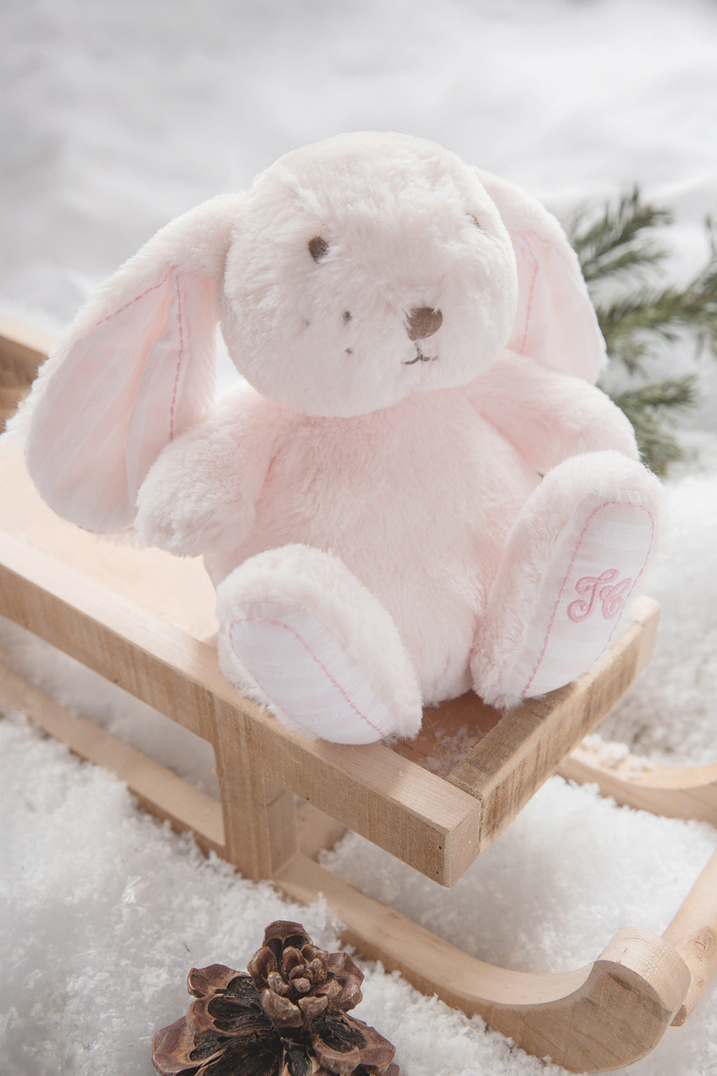 Augustin the rabbit - 25 cm Pale pink