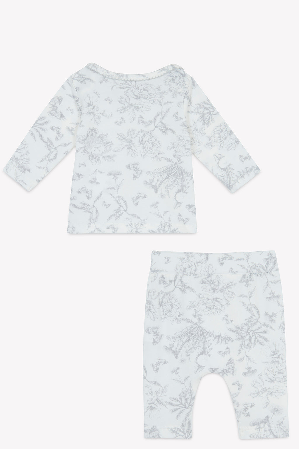 Pyjama Twee kamers - Gedruktinspiratie toile de jouy Grijs