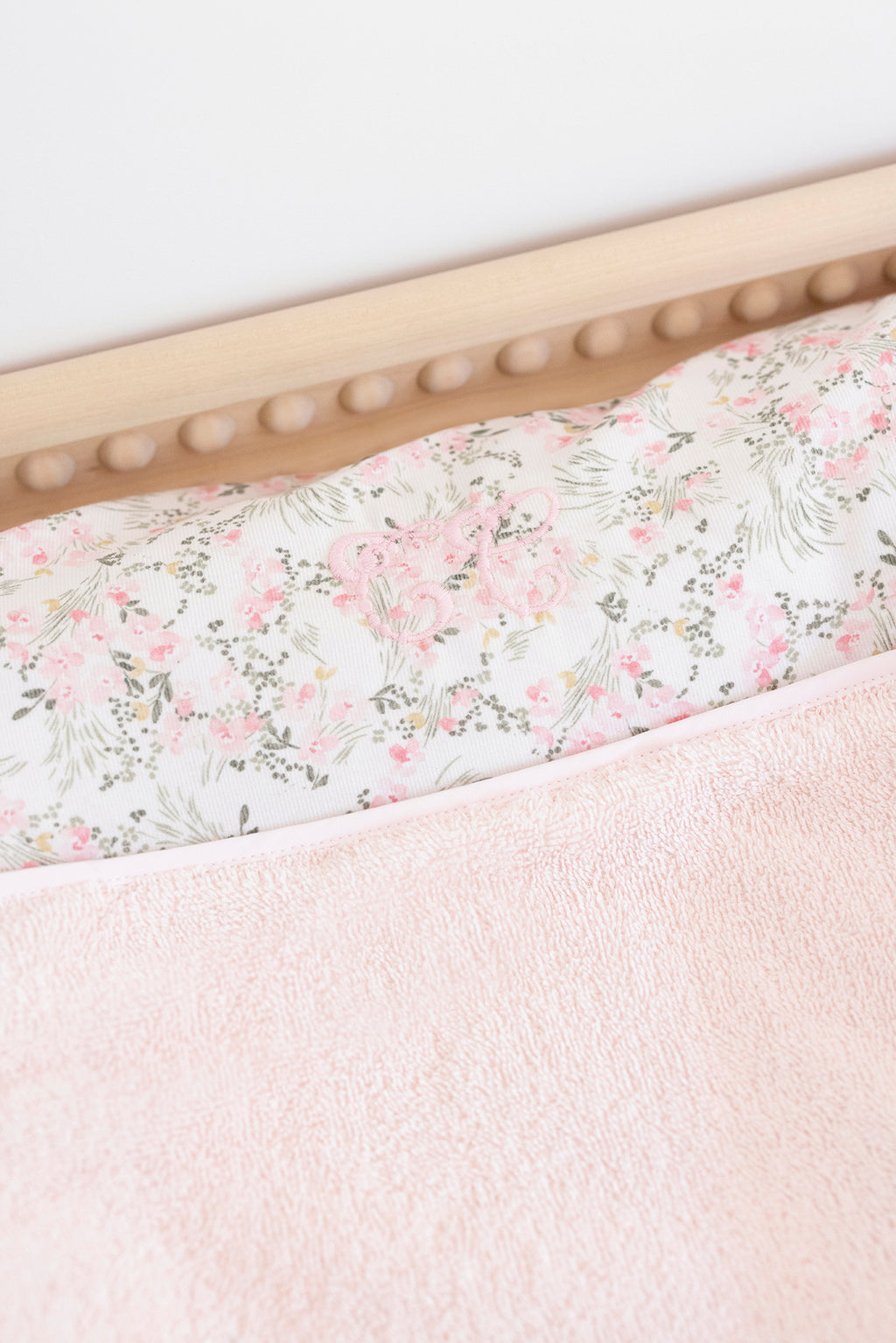 Changing mat cover Changing - Print flowery jardin hivernal