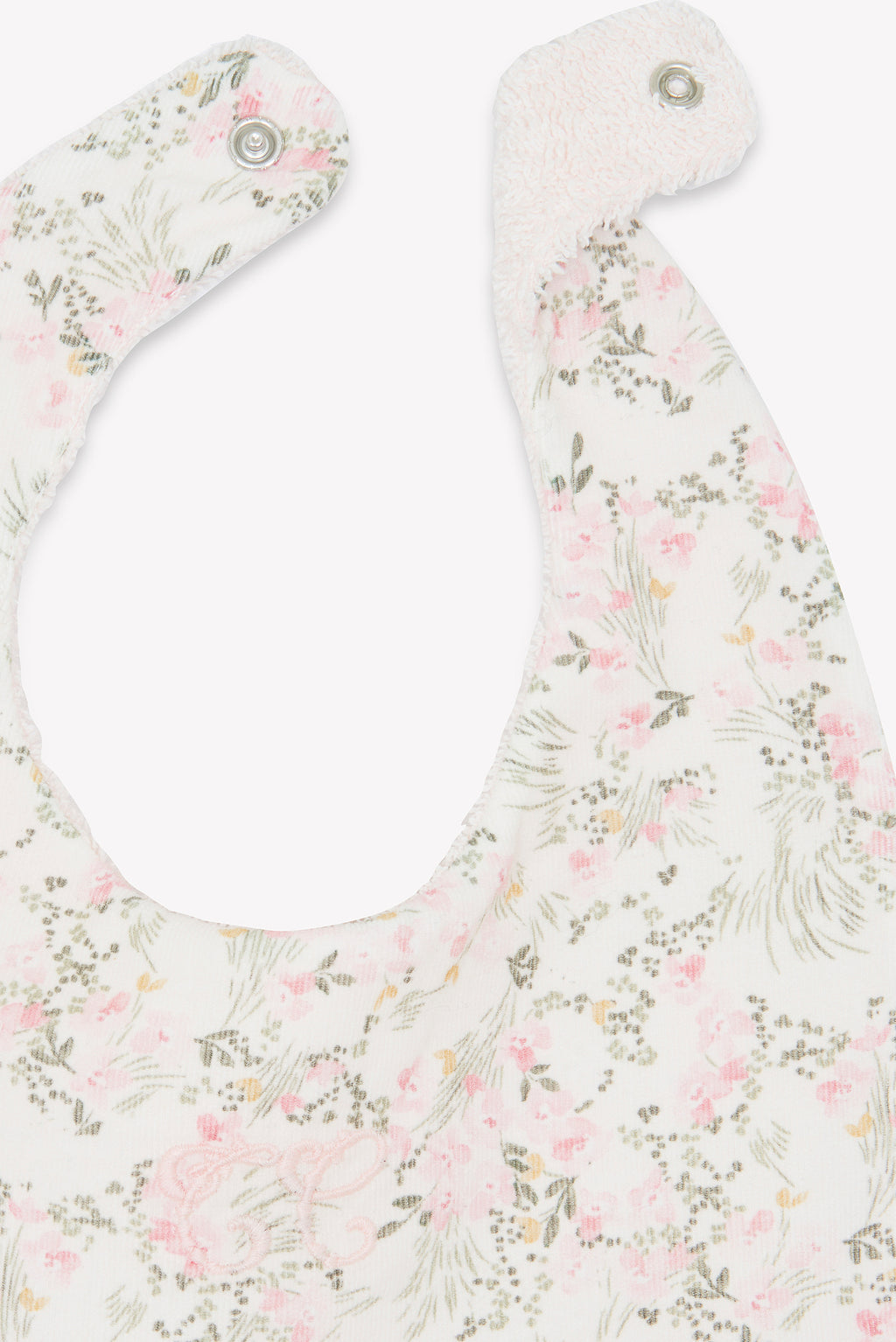 Bib - Pale pink Print flowery jardin hivernal T2