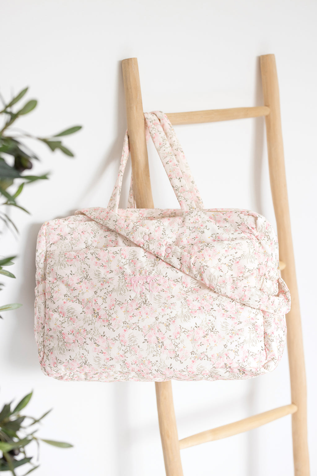 Changing bag - Print flowery jardin hivernal