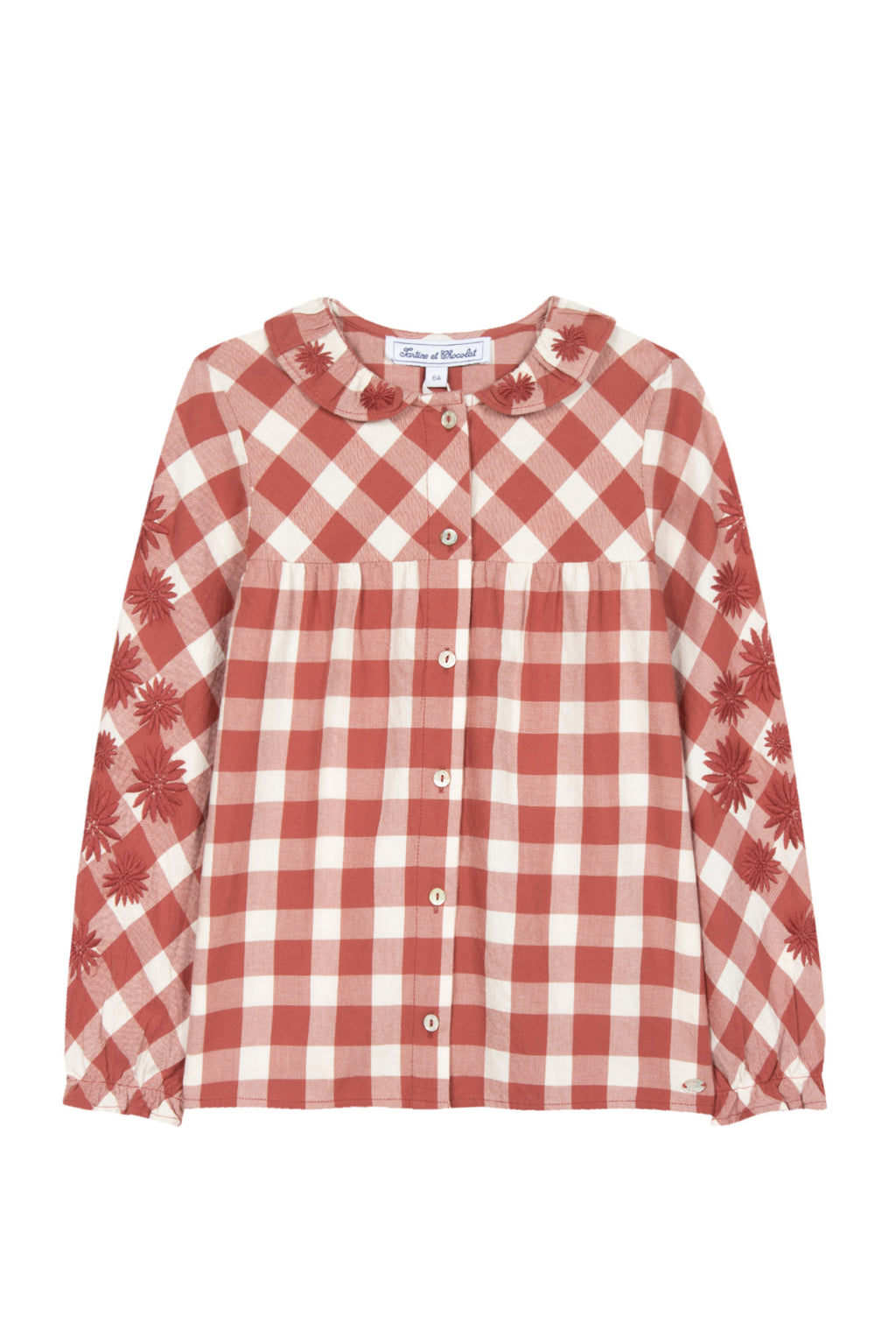 Tunic - terracotta Check two -color