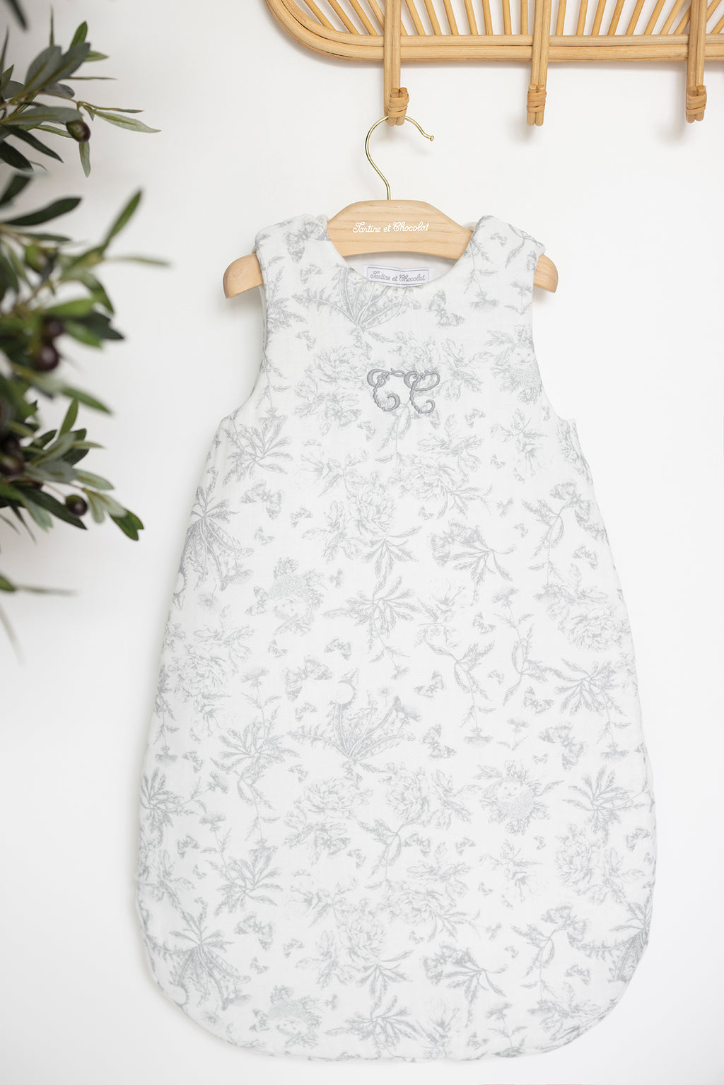 Sleeping bag - Print inspiration toile de jouy Grey T1