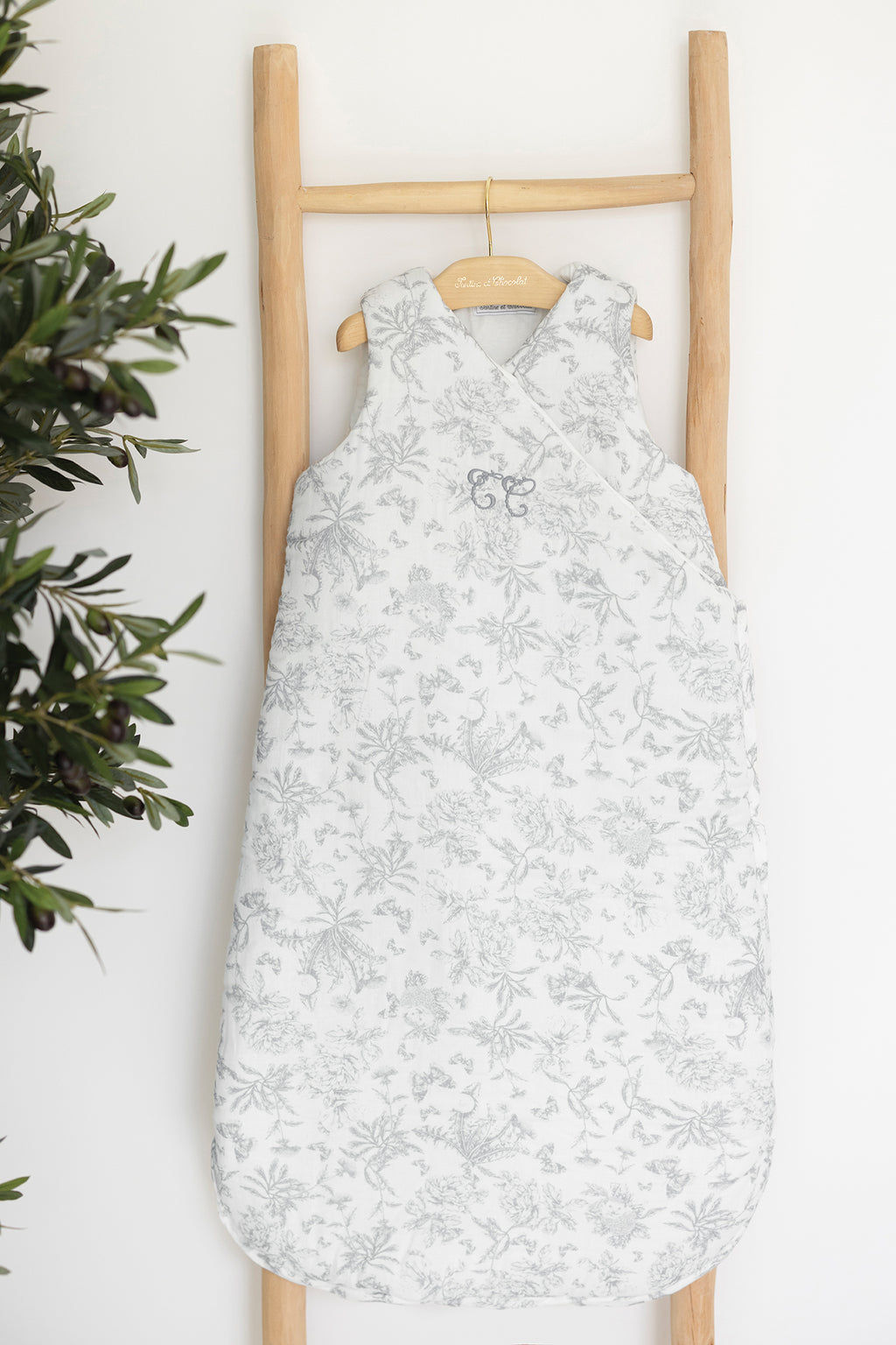 Sleeping bag - Print inspiration toile de jouy Grey T2