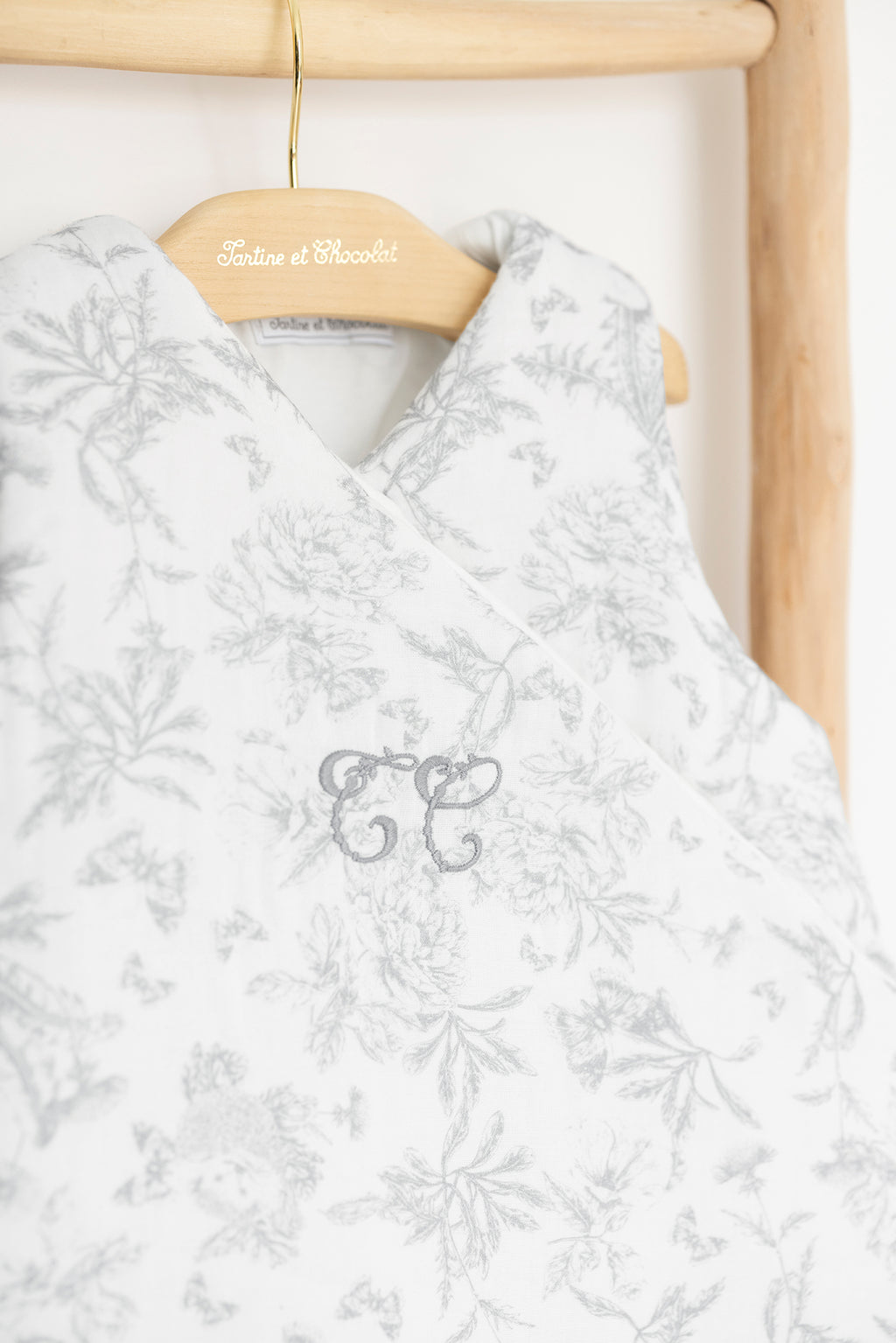 Gigoteuse - Imprimé inspiration toile de jouy gris T2