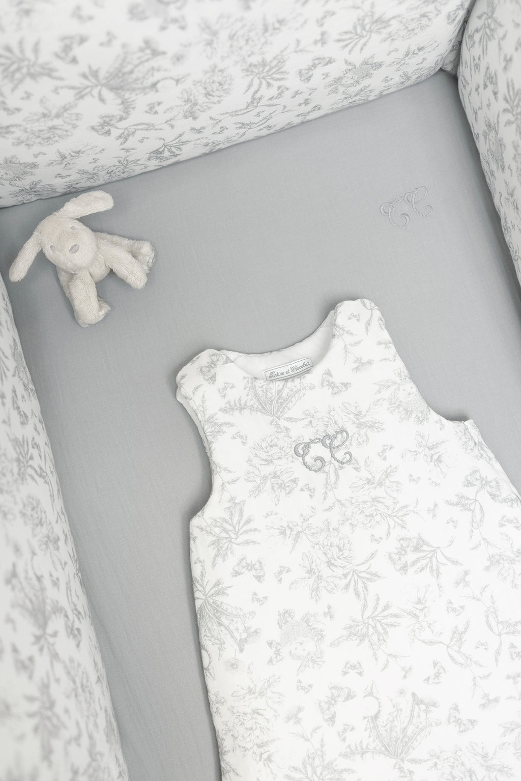 Sleeping bag - Print inspiration toile de jouy Grey T1