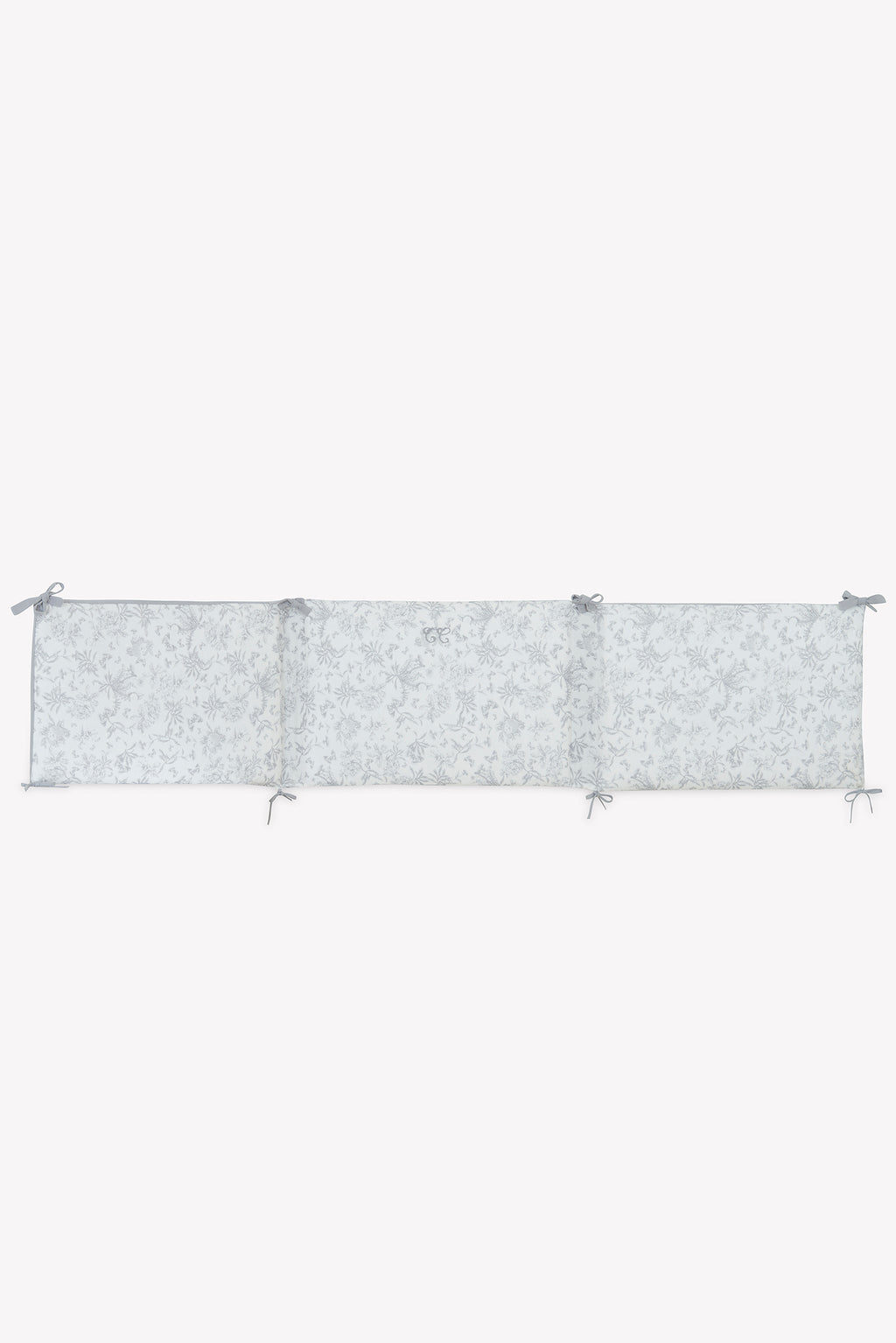 Adjustable bed bumper - Print inspiration toile de jouy Grey