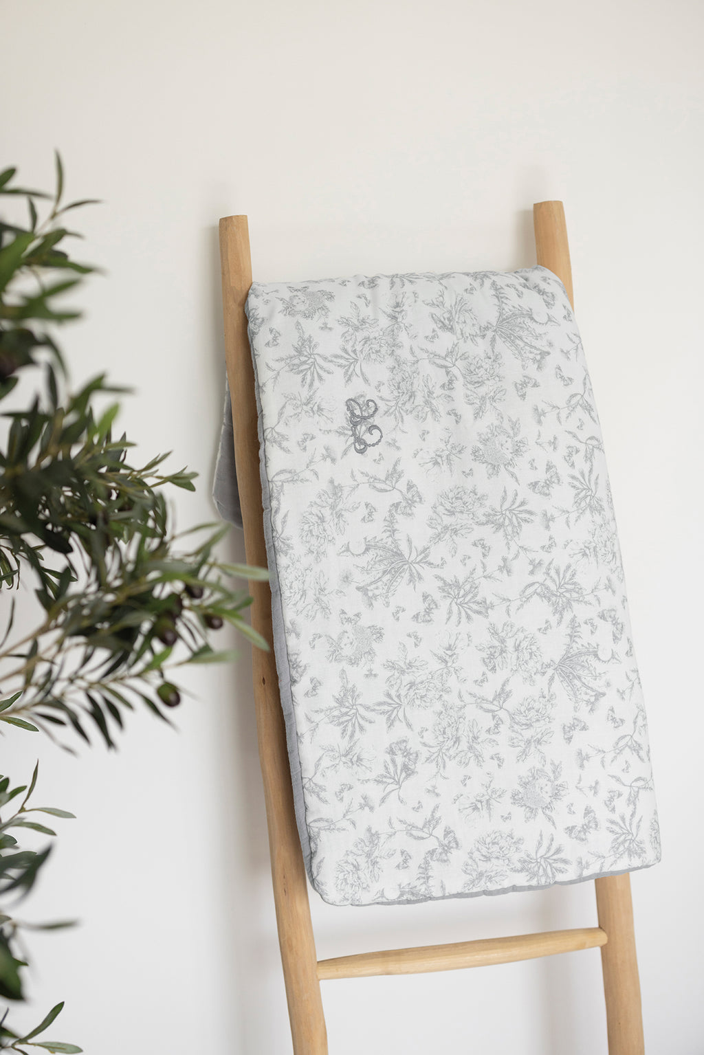 Throw Water-repellent - Print inspiration toile de jouy Grey