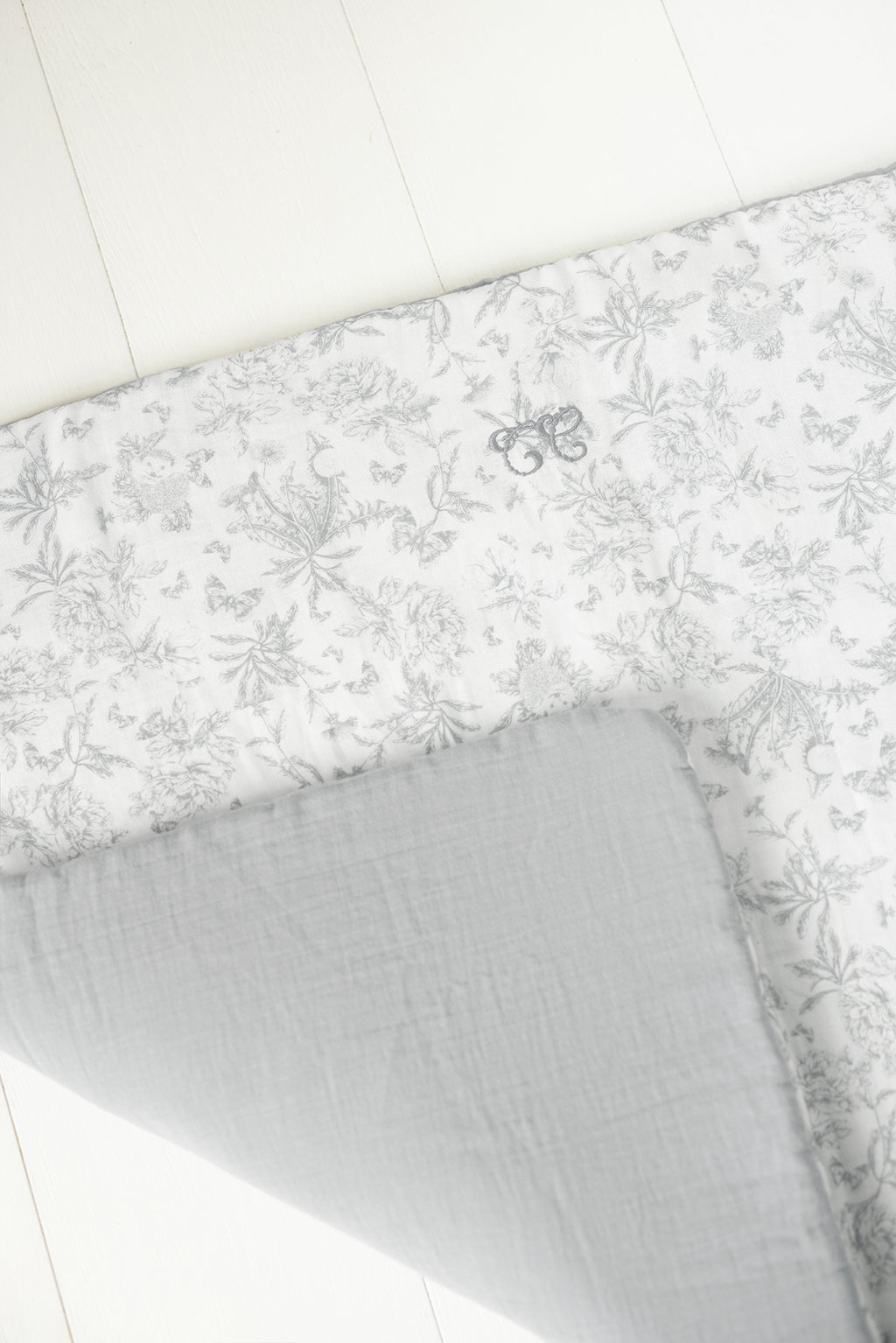 Decke Wasserabweisend - DruckInspiration toile de jouy Grau