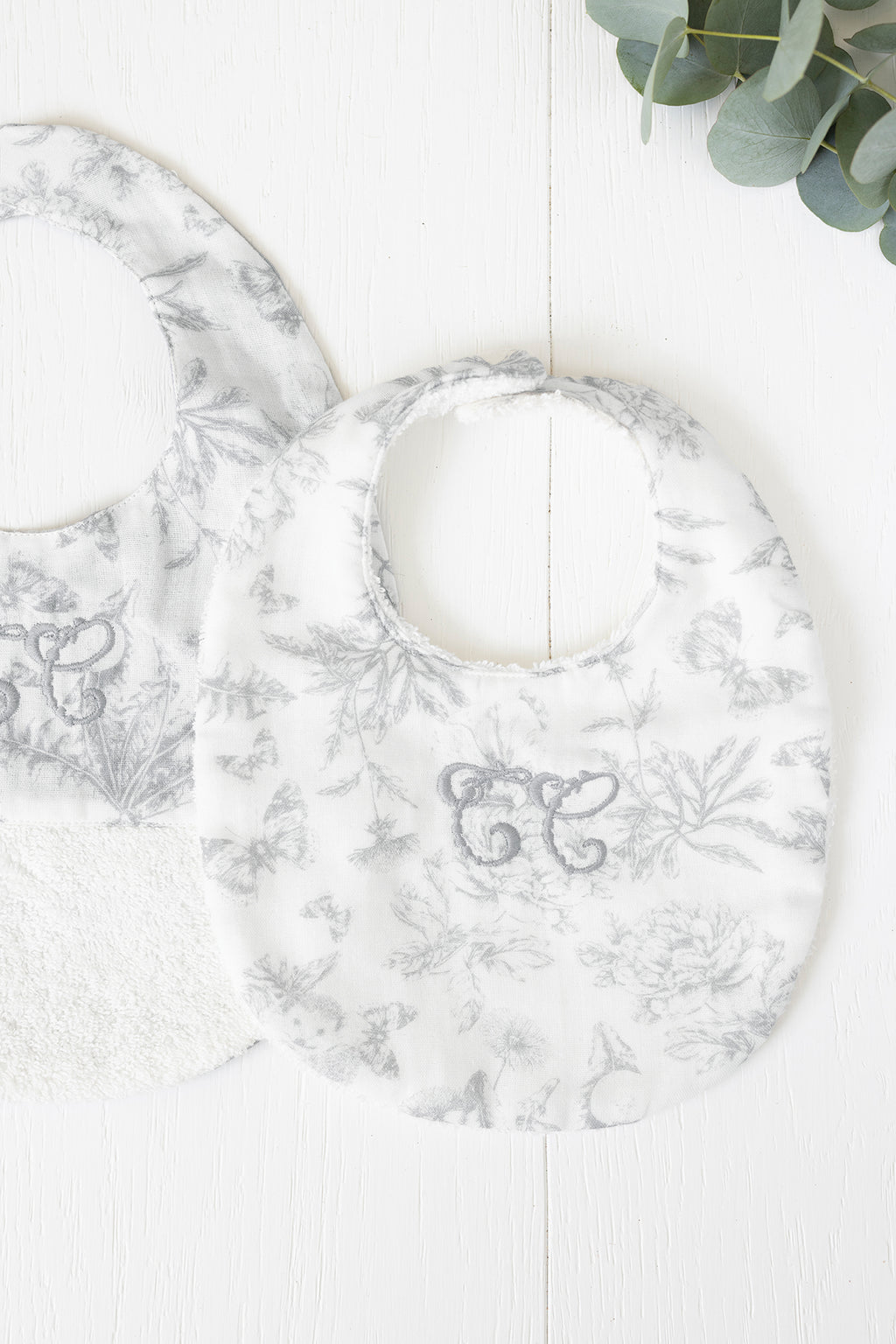 Lätzchen - DruckInspiration toile de jouy Grau T1