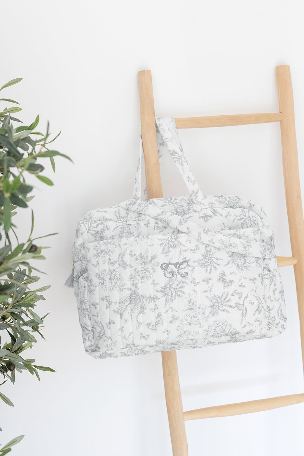 Borsa per pannolini - Stampaispirazione toile de jouy Grigio