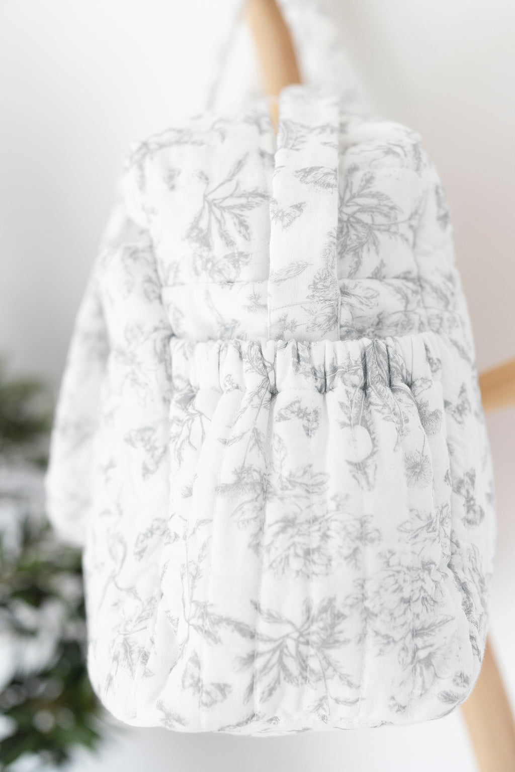 Sac à langer - Imprimé inspiration toile de jouy gris