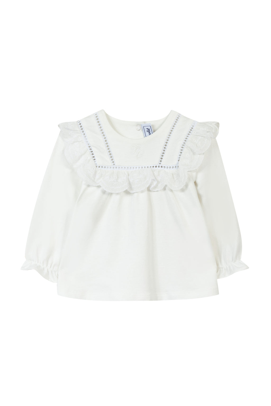 Blouse - Ecru Bib collar